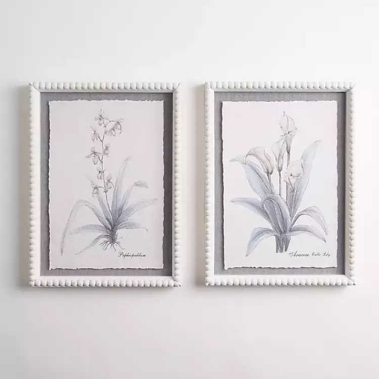Kirklands Home Antique Blue Floral Framed Art Prints, Set of 2 Clearance