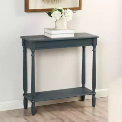 Kirklands Home Antique Wood Rachel Console Table Blue Outlet