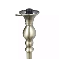 Kirklands Home Antique Brass and Marbleized Glass Torchiere Gray Discount