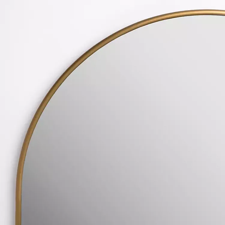 Kirklands Home Antique Brass Nouveau Linear Arch Mirror Gold New