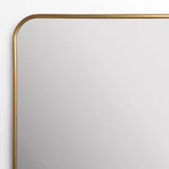 Kirklands Home Antique Brass Nouveau Linear Curved Corner Mirror Gold Hot