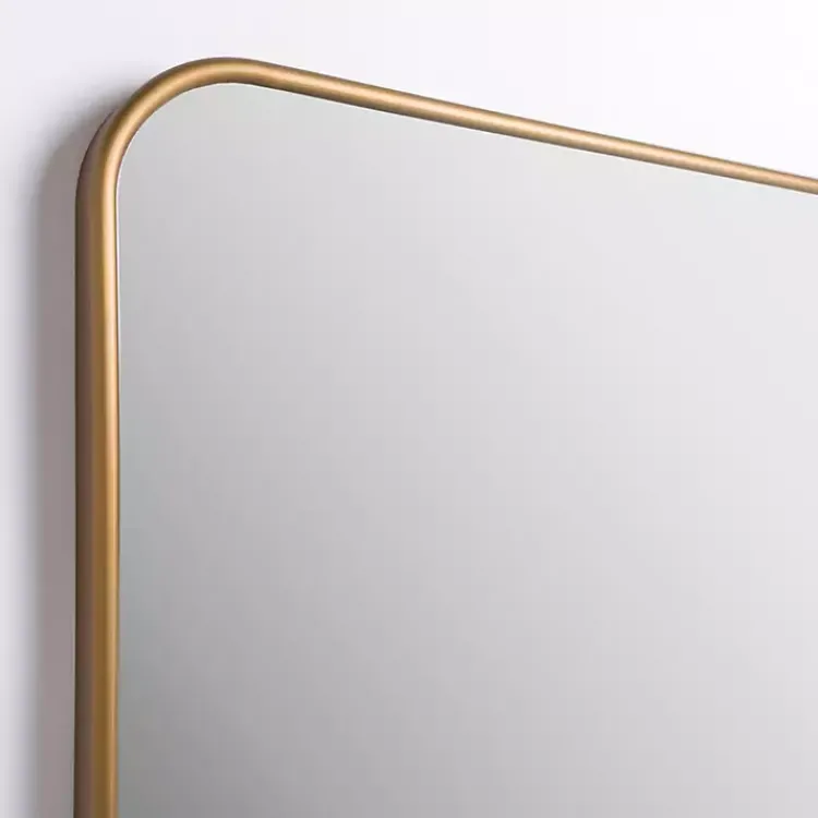 Kirklands Home Antique Brass Nouveau Linear Curved Corner Mirror Gold Hot