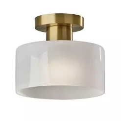 Kirklands Home Antique Brass Rhodes Flush Mount Light Gold Discount