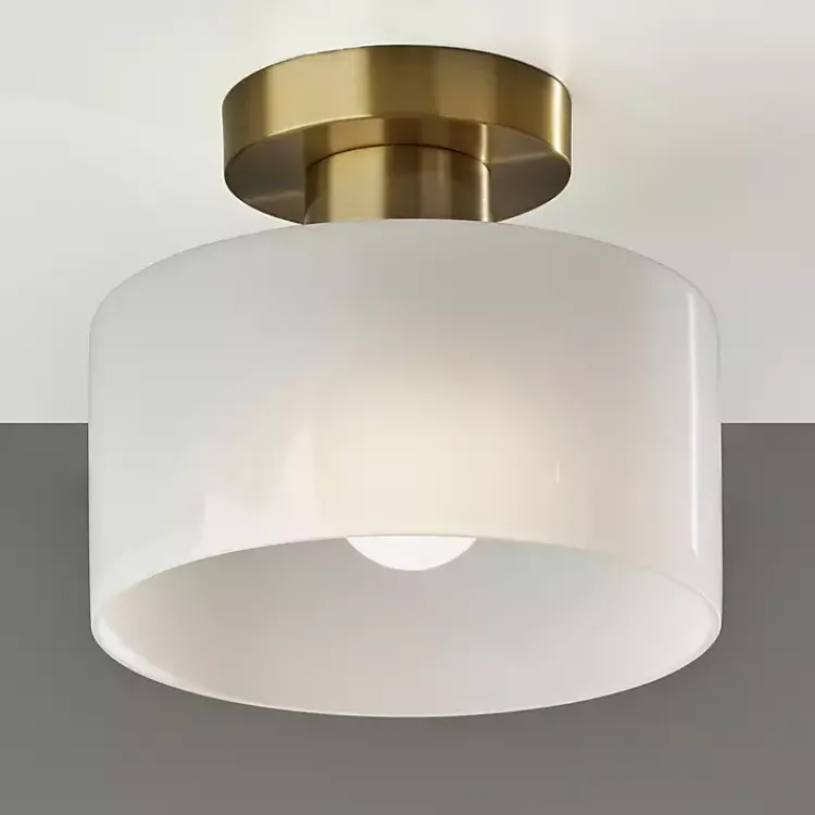 Kirklands Home Antique Brass Rhodes Flush Mount Light Gold Discount