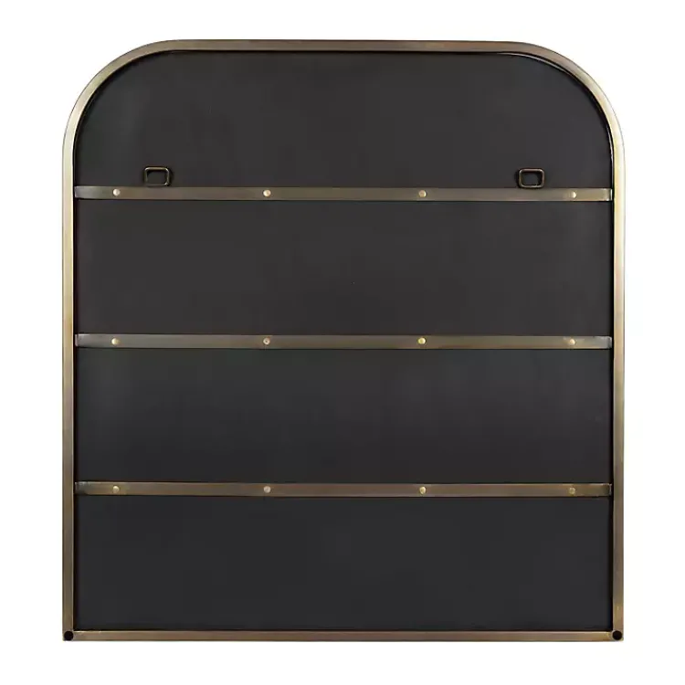 Kirklands Home Antique Brass Wide Arch Wall Mirror Gold Best