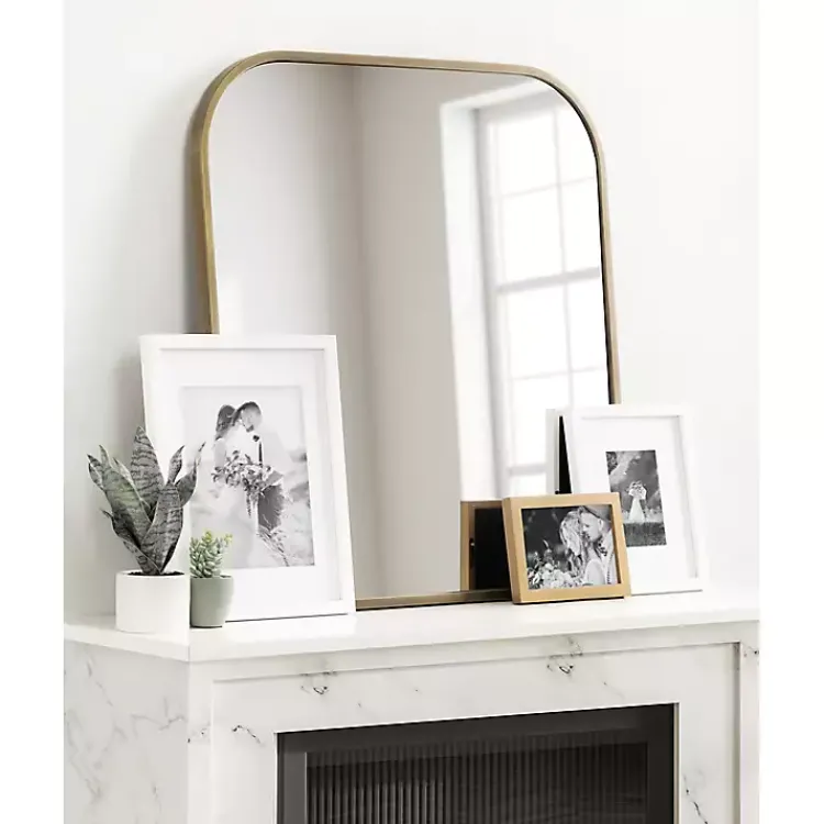 Kirklands Home Antique Brass Wide Arch Wall Mirror Gold Best