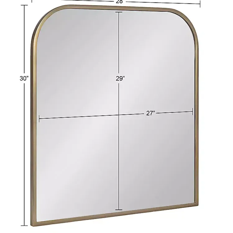 Kirklands Home Antique Brass Wide Arch Wall Mirror Gold Best