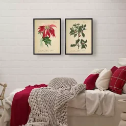 Christmas Art & Wall Decor>Kirklands Home Antique Christmas Holly Framed Art Print