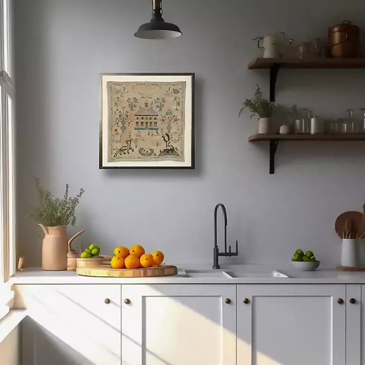Kirklands Home Antique Folk Sampler Framed Wall Art Online