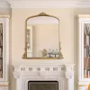 Kirklands Home Antique Gold Metal Baroque Arch Wall Mirror Discount