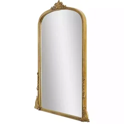 Kirklands Home Antique Gold Metal Baroque Arch Wall Mirror Discount