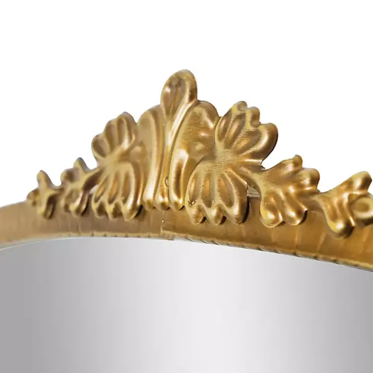 Kirklands Home Antique Gold Metal Baroque Arch Wall Mirror Discount