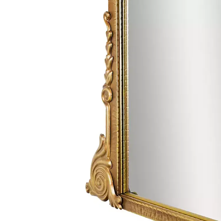 Kirklands Home Antique Gold Metal Baroque Arch Wall Mirror Discount