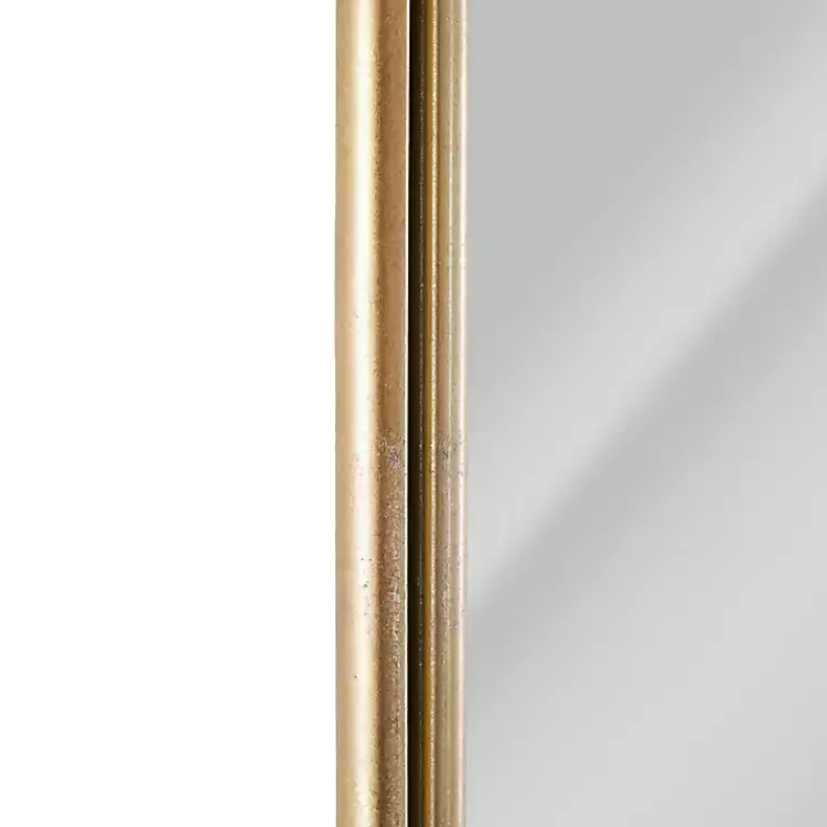 Kirklands Home Antique Gold Metal Ornate Arch Wall Mirror