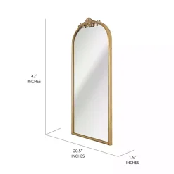 Kirklands Home Antique Gold Metal Ornate Arch Wall Mirror