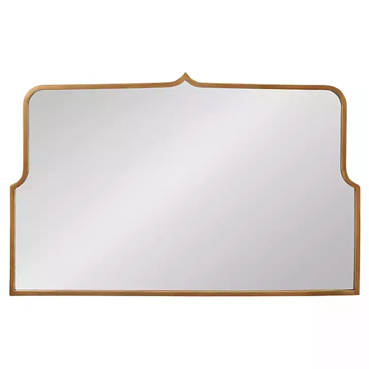 Kirklands Home Antique Gold Metal Wide Arched Wall Mirror Discount