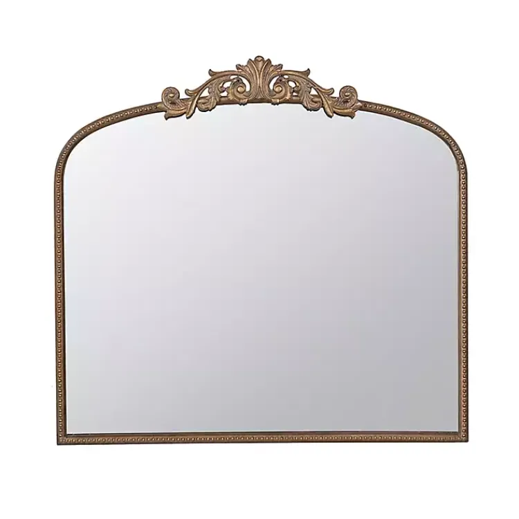 Kirklands Home Antique Gold Studded Floral Scroll Mirror Online