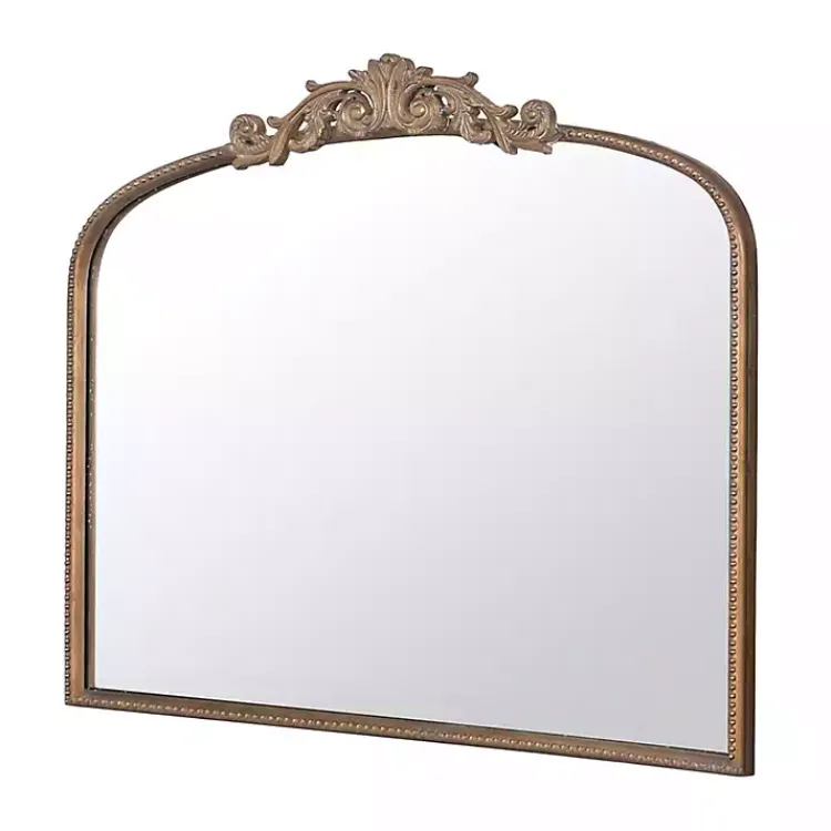 Kirklands Home Antique Gold Studded Floral Scroll Mirror Online