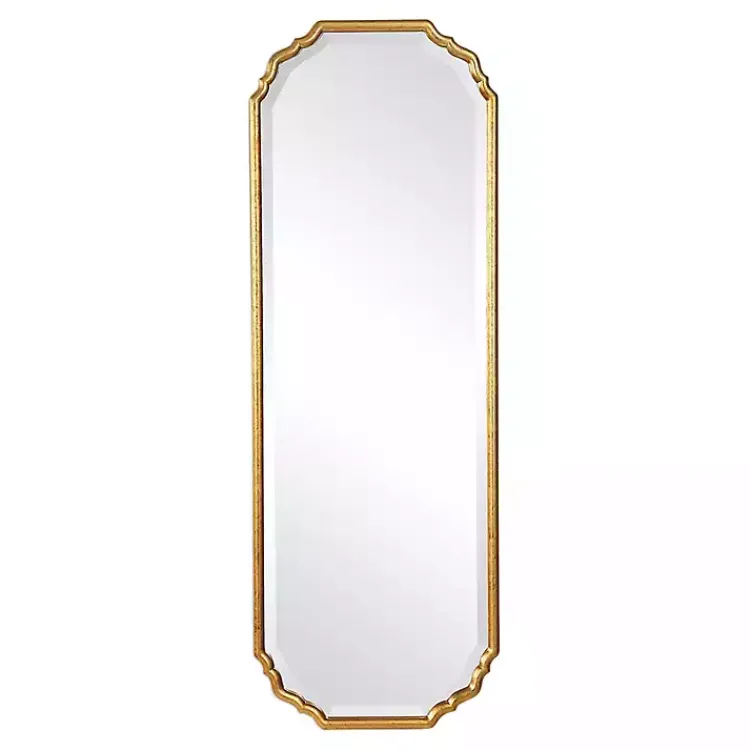 Kirklands Home Antique Gold Wooden Mirror with Curved Corners Online
