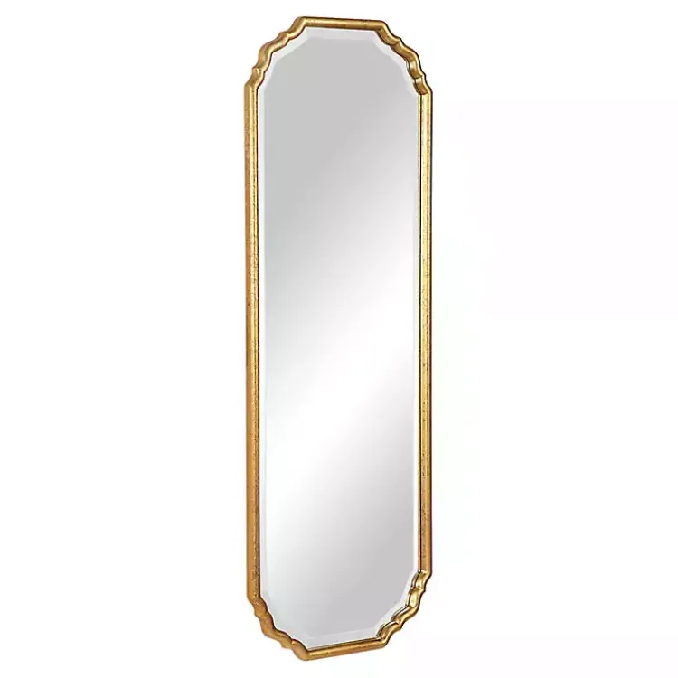 Kirklands Home Antique Gold Wooden Mirror with Curved Corners Online