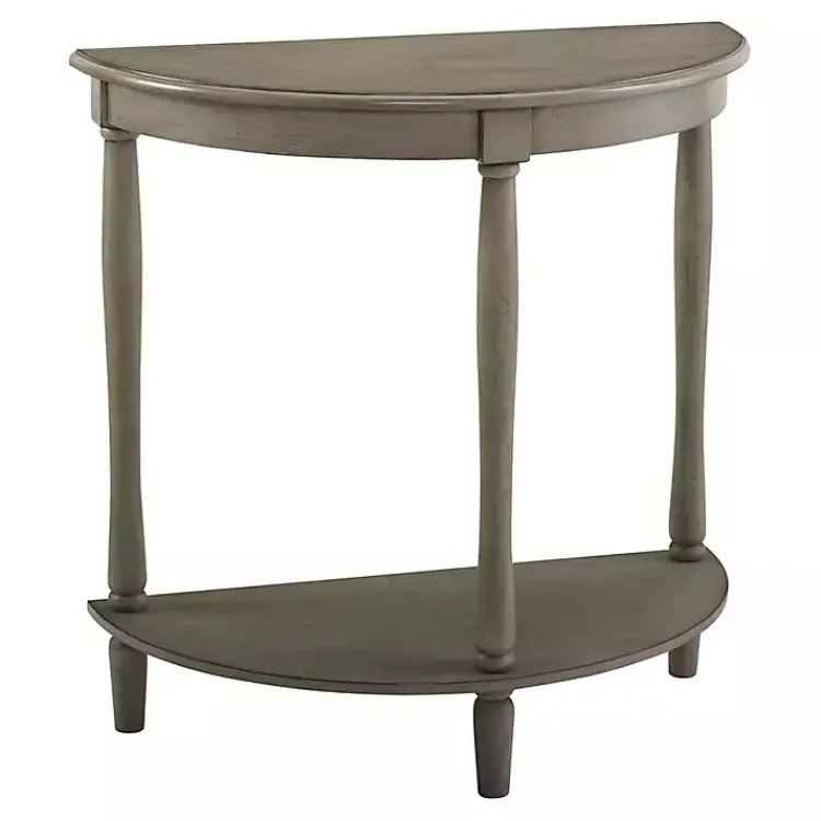 Kirklands Home Antique Demilune Side Table Gray Sale