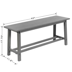 Kirklands Home Antique Wood Noah Bench Gray Outlet