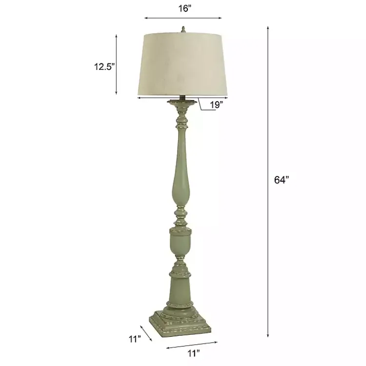 Kirklands Home Antique Bourgault Floor Lamp Green Hot