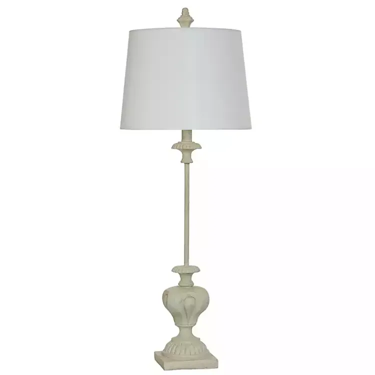 Kirklands Home Antique Cast Buffet Lamp Ivory Discount