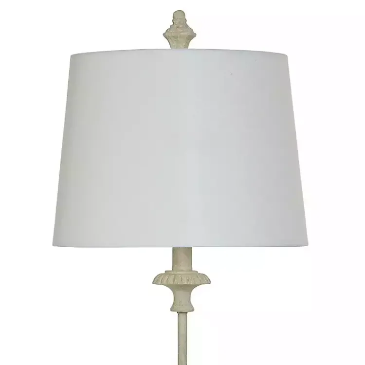 Kirklands Home Antique Cast Buffet Lamp Ivory Discount