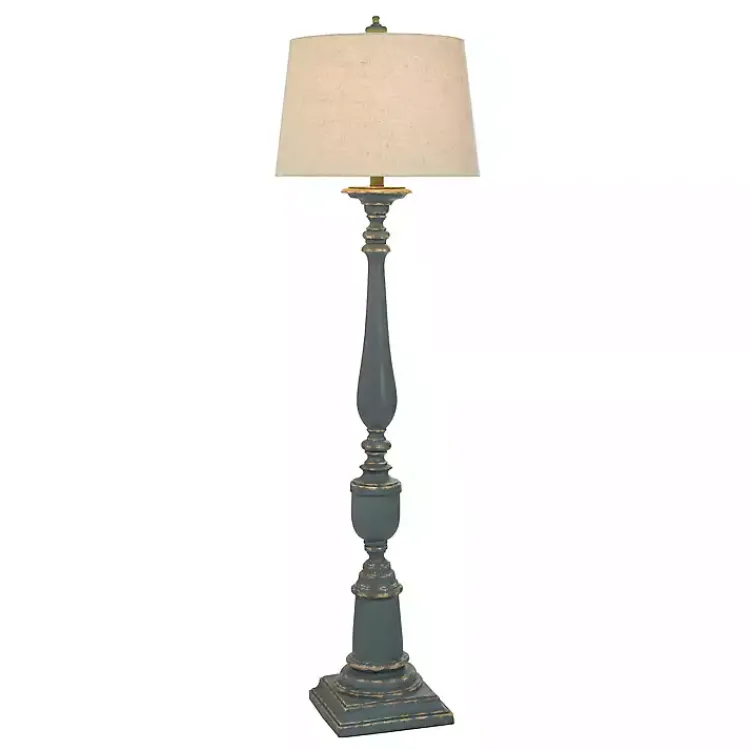 Kirklands Home Antique Navy Bourgault Floor Lamp Blue Online