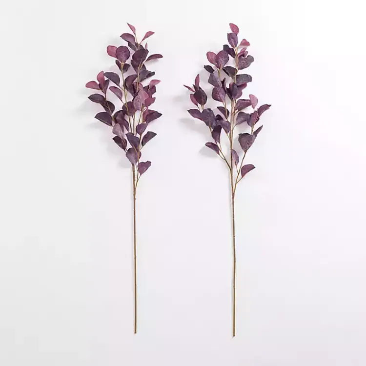 Stems & Bouquets>Kirklands Home Antique Eucalyptus Stems, Set of 2 Purple