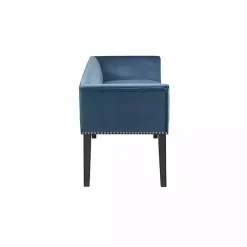 Kirklands Home Antique Sapphire Low Back Upholstered Bench Blue Sale
