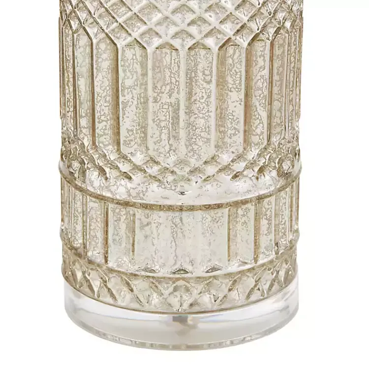 Kirklands Home Antique Textured Glass Luxuria Table Lamp Silver Discount
