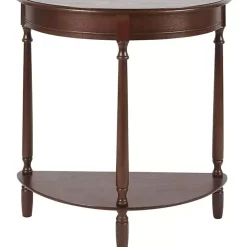 Kirklands Home Antique Walnut Half Round Console Table Brown Online