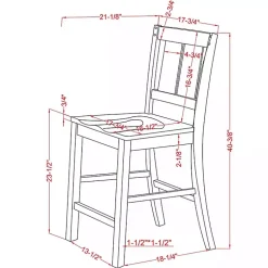 Kirklands Home Antique White & Dark Brown 2-pc. Counter Stool Set New