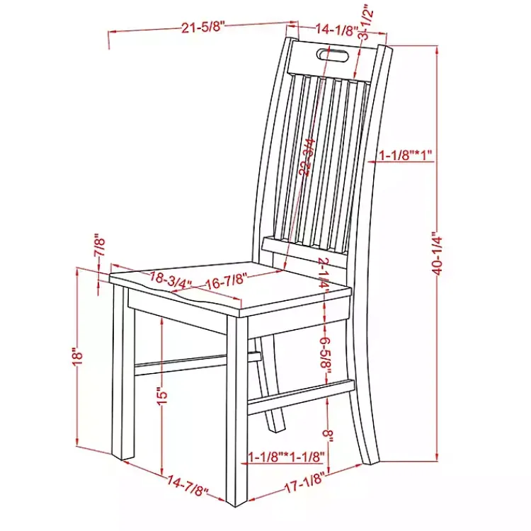 Kirklands Home Antique Slatted Back Dining Chairs, Set of 2 White Sale
