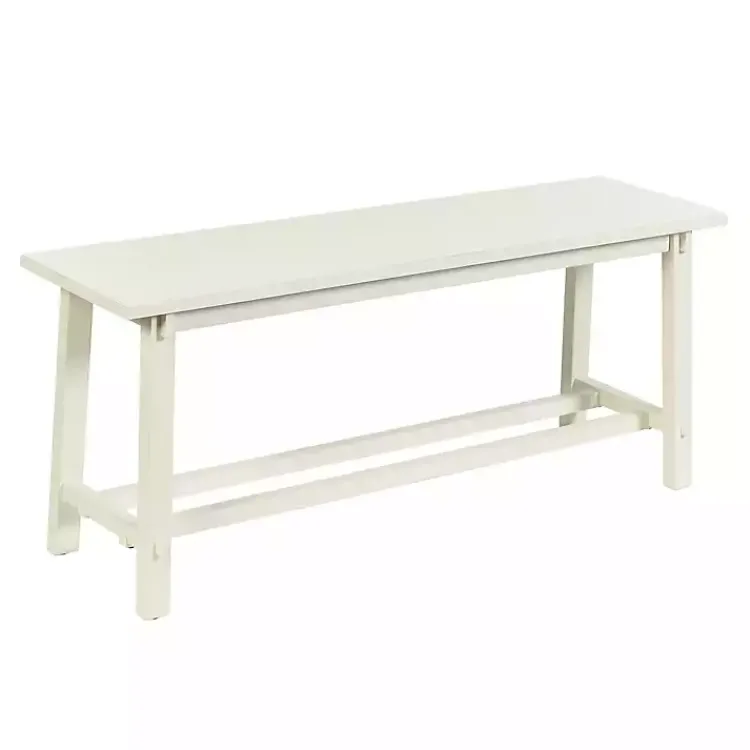 Kirklands Home Antique Wood Noah Bench White Online