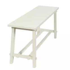 Kirklands Home Antique Wood Noah Bench White Online