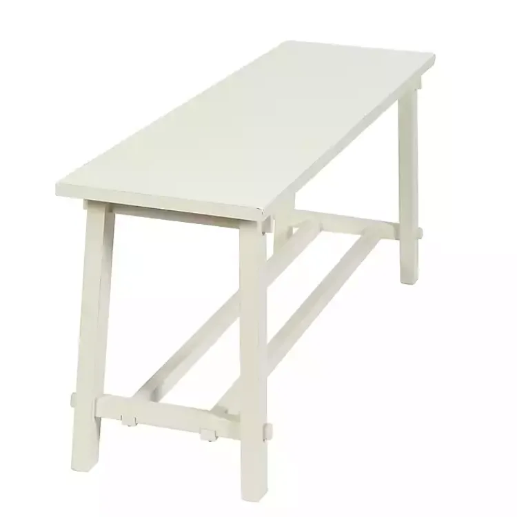 Kirklands Home Antique Wood Noah Bench White Online
