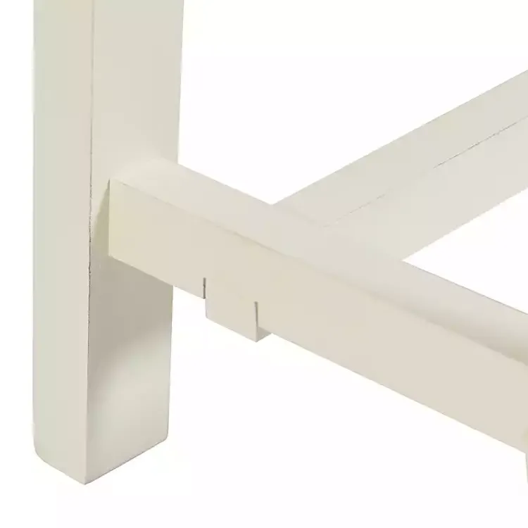 Kirklands Home Antique Wood Noah Bench White Online