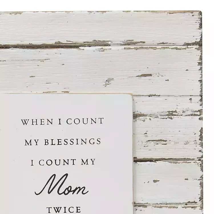 Picture Frames>Kirklands Home Antique White Wooden Mom Picture Frame