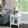 Kirklands Home Antique White X Side Frame Accent Table Best