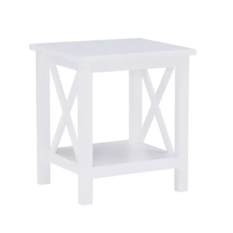 Kirklands Home Antique White X Side Frame Accent Table Best