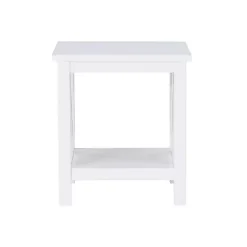 Kirklands Home Antique White X Side Frame Accent Table Best