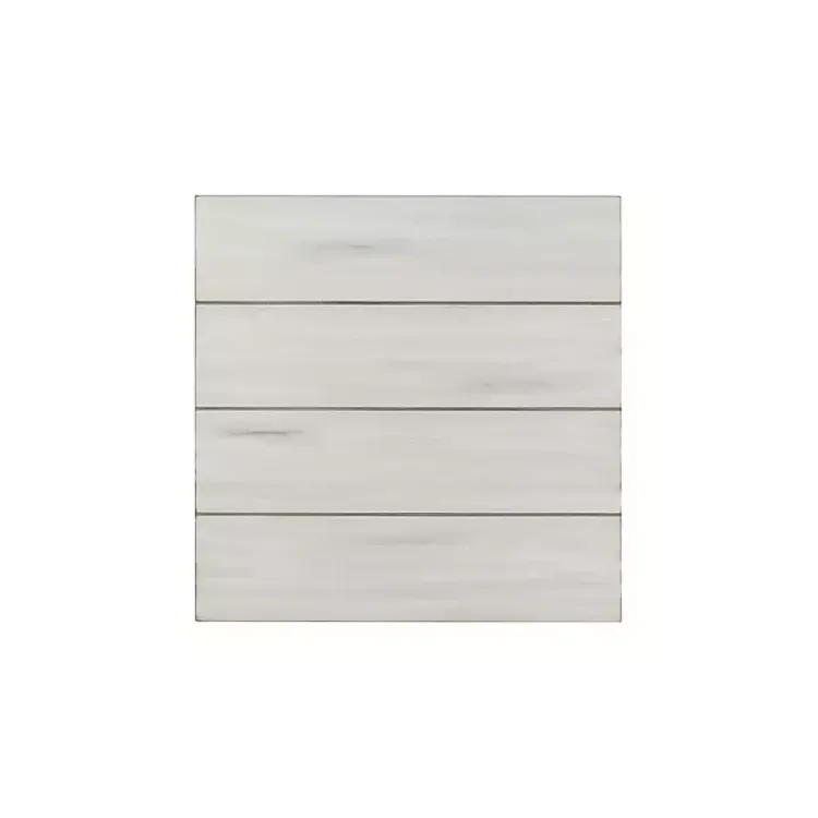 Kirklands Home Antique washed Wood Square Side Table White Clearance