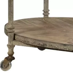 Kirklands Home Antique Wood and Metal Bar Cart Sale