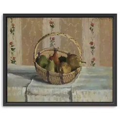 Kirklands Home Apples and Pears in a Round Basket Framed Print Discount