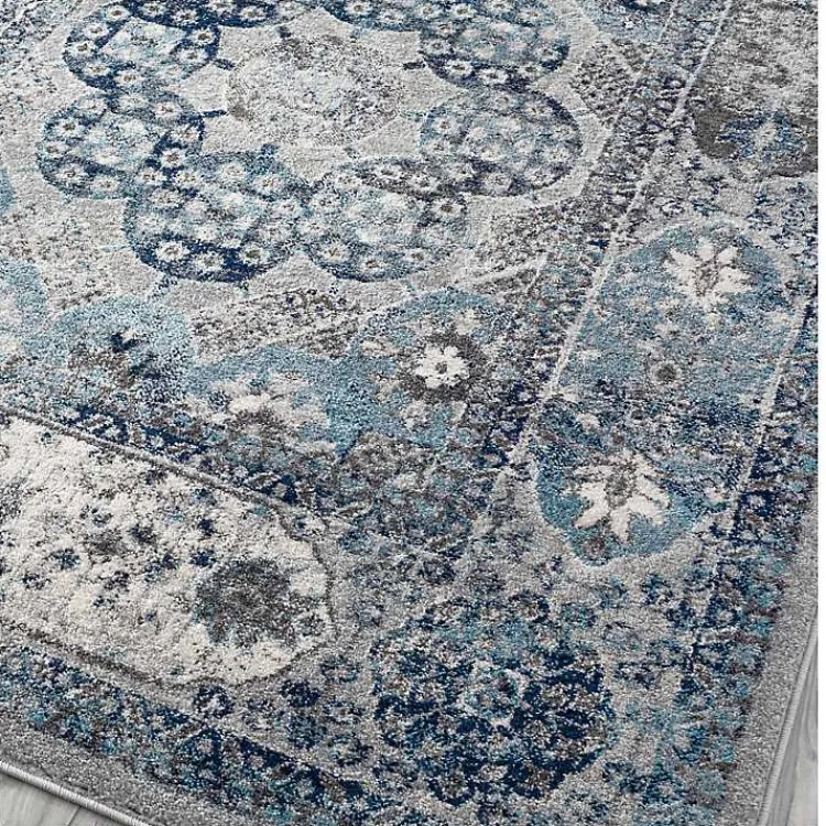 Kirklands Home Aqua and Gray Alex Area Rug, 5x7 Discount
