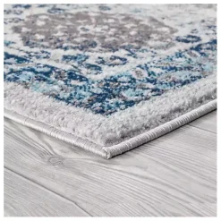 Kirklands Home Aqua and Gray Alex Area Rug, 5x7 Discount