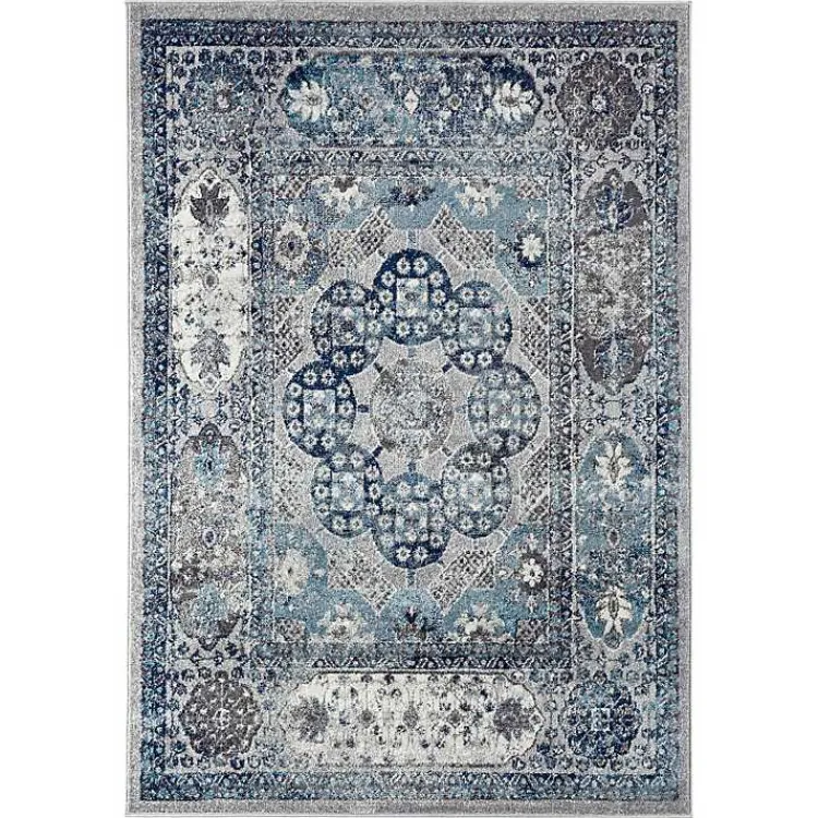 Kirklands Home Aqua and Gray Alex Loomed Area Rug, 7x9 Best